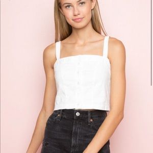Brandy Melville white crop top
